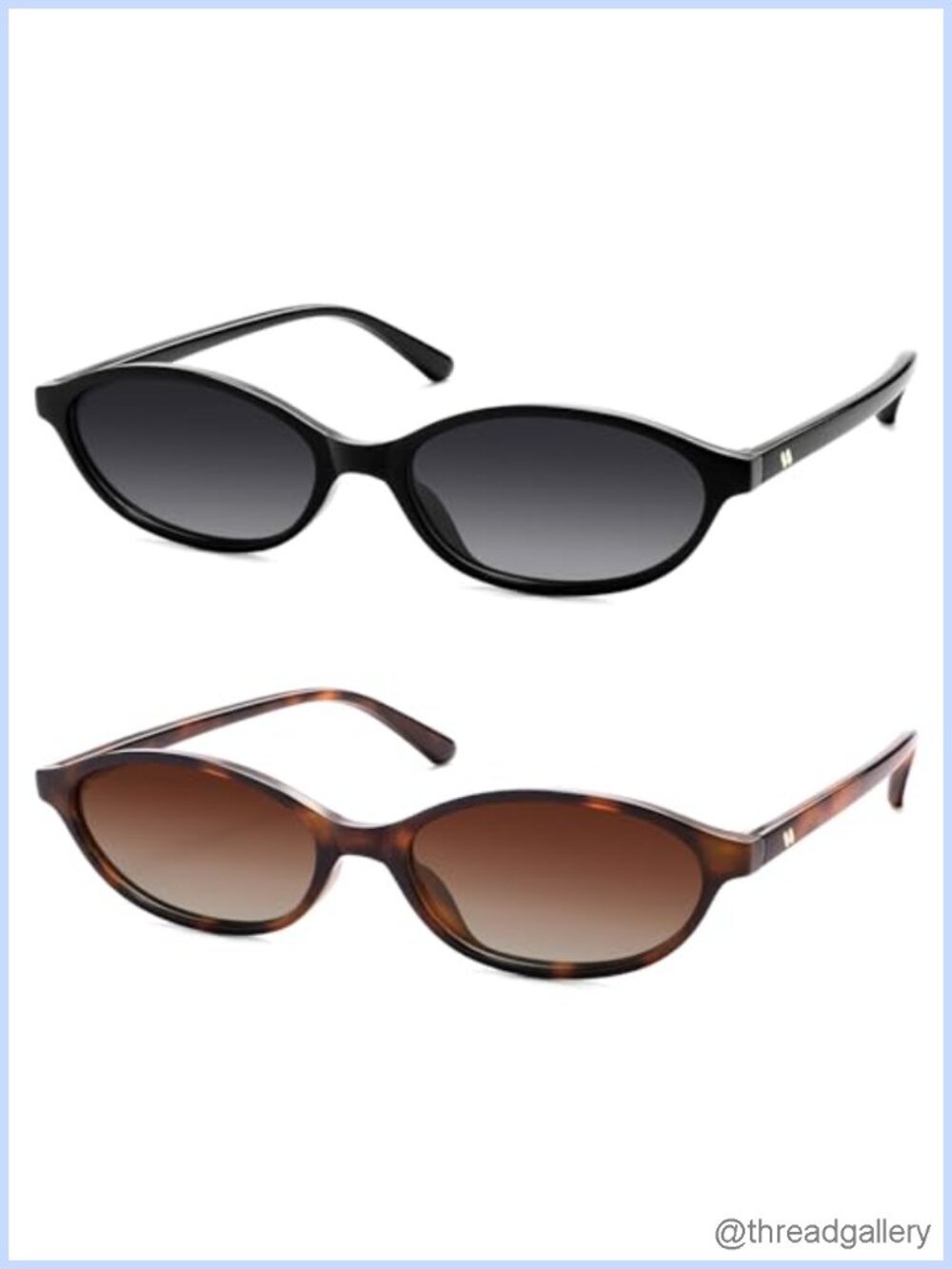 Polarized Retro Oval Sunglasses for Women Y2k Cateye